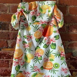 7. Forever 21 lemon and orange mini dress